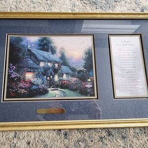 Thomas Kinkade 'Julianne's Cottage' Framed with Poem